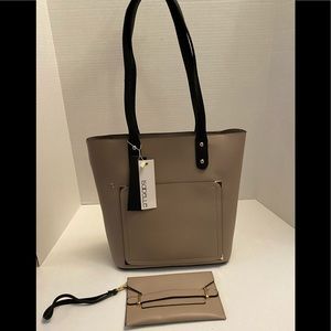 Vegan leather purse .